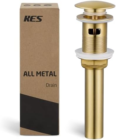 KES Vessel Sink Drain Pop Up Drain by KES