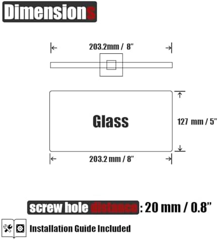JQK Bathroom Glass Shelf Black, Tempered Glass Shower Storage 8 by 5 inches - Image 3
