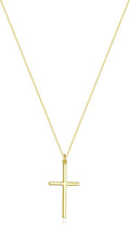 Zeffy Cross Necklace for Women, 18k Gold/Silver Plated Tiny Cross Pendant Necklace Simple Layered Cross Necklaces Gold Jewelry for Women