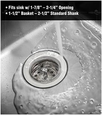 Highcraft 9773 Bar/Prep Sink 2 1/2 Junior Duo Stainless Steel Drain Assembly - Image 4