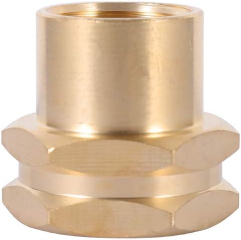 3/4" GHT Female to 1/2" NPT Female Connector, Brass Garden Hose Fitting 2pcs - Image 5