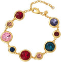 Women's Bracelet Colorful Zircon Geometric Circle Alloy Jewelry Fashion Luxury Gift for Daily Office Wear