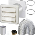 Dryer Vent Kit with Hose, Duct Connector, Dryer Vent Cover Outside Connector by TOPGOTmakelifeeasier