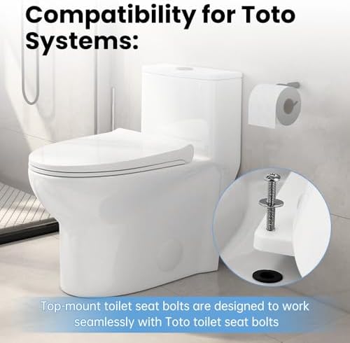 Toilet Hinge Screw Kit for Toto, Toilet Seat Bolts for Top Mount Toilet Seat - Image 4