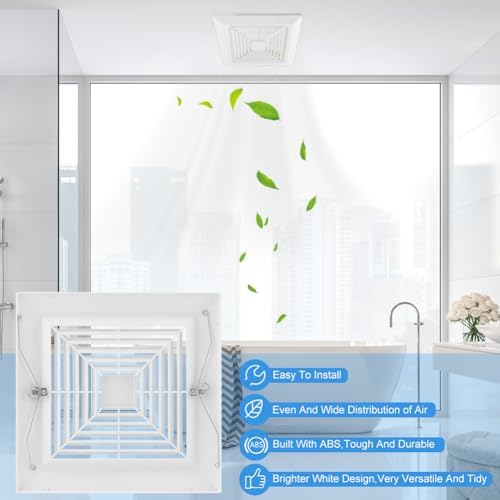 Bathroom Vent Cover, 9.65"x9.65" Bathroom Exhaust Fan Cover - Image 5