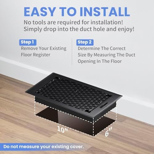 Howeall 6x10 Inches Heavy Duty Walkable Floor Register - Image 6
