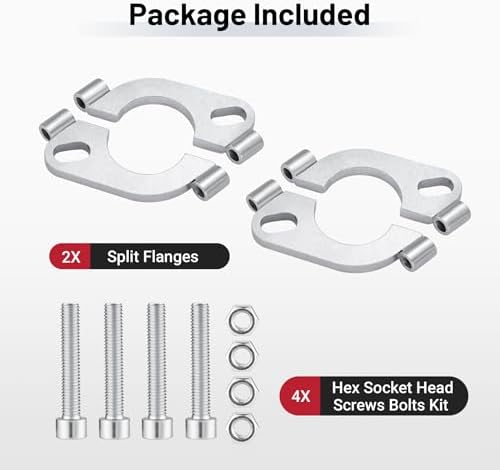 EVIL ENERGY 1.75 Inch Split Flange Repair Kit, Exhaust Flat Oval Flange - Image 7