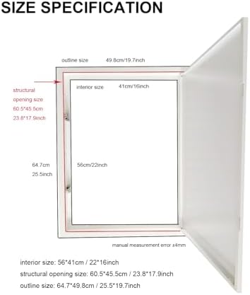 Fengze Heavy-Duty Metal Spring Loaded Access Panel -18 x 24 Inch Strong Steel - Image 3