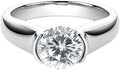 S925 Sterling Silver Chic 2 Carat Excllent Cut Diamond Engagement Rings for Women | D-color VVS1 Clarity | Promise or Wedding Jewelry