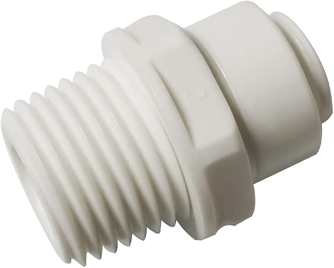 Malida Push to Connect 1/2 Male Connector x 3/8 Ro Tube Fitting, 10 Pack | Food by MALIDA