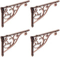 Shelf Brackets 6 Inch 4 Pack Heavy Duty Antique Copper Wall Bracket Victorian by khtumeware