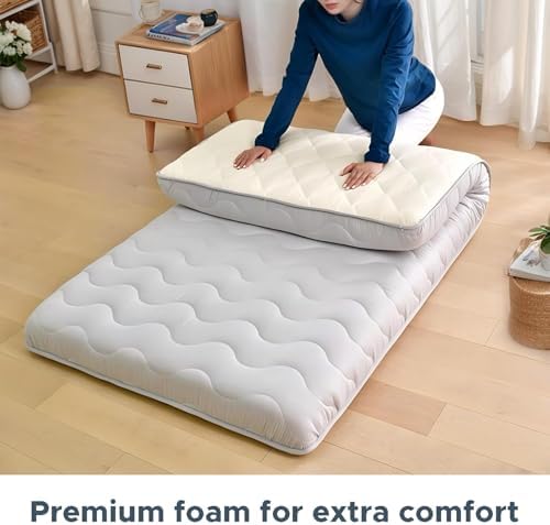 Japanese Futon Floor Mattress, 100% High Density Comfortable Foam, 3.5" Thicken - Image 5