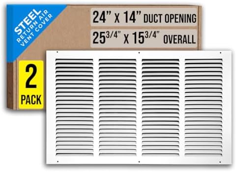 Fits 24x14 Duct Opening | Steel Return Air Grille by Handua | Vent Cover Grill by Handua