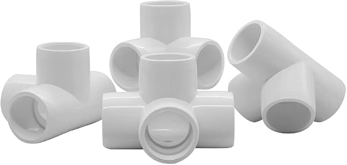 1-1/2“ Tee PVC Fitting 4 Way Elbow Connector, Furniture Grade 90 Degree Elbow - Image 4