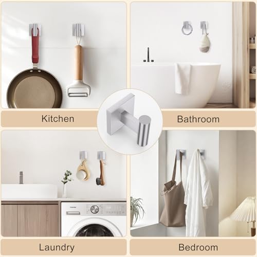 Lairuier Bathroom Hardware Set Brushed Nickel, Towel Holder Set Wall Mount - Image 5