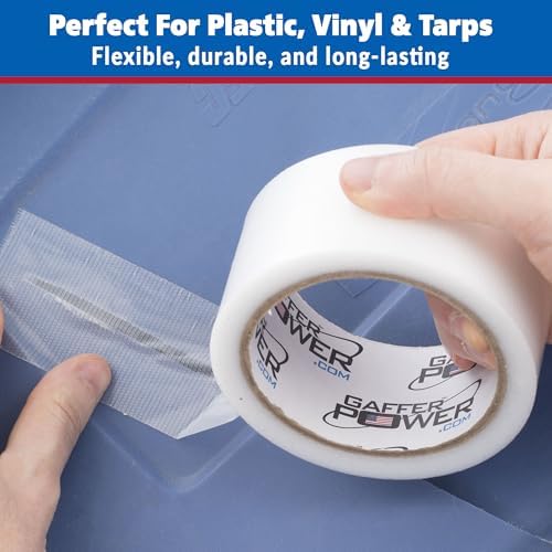 Gaffer Power Clear Repair Tape 2 in x 20 Yds, Waterproof, Made in USA - Image 5