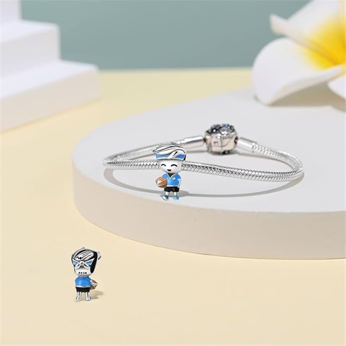 LIGHTDOG 925 Sterling Silver Charm fits Pandora Charm Bracelet Necklaces Pendant Bead Charms Jewelry Gift for Women Family Friends