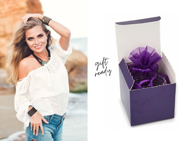 SPUNKYsoul Cuff Bracelets for Women Collection - Adjustable, Stylish Boho Inspired Beaded Bracelets, Trendy Stackable Beads, Ideal for Everyday Wear & Special Occasions