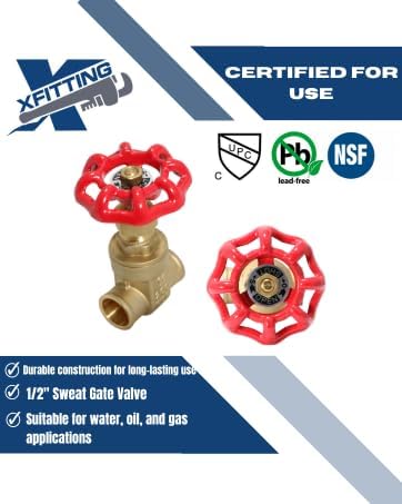 10 Pack XFITTING 1/2 inch Sweat Gate Valve - Image 6