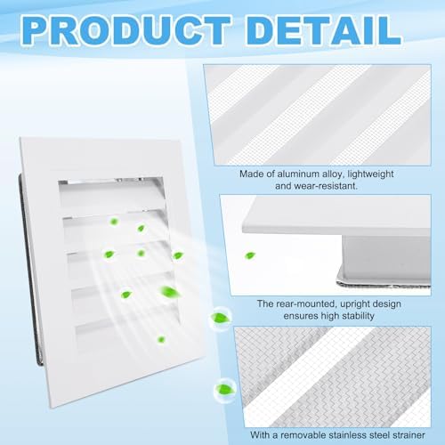 PATIKIL 10 x 18 Inch Gable Vent, 16 x 8 Inch Duct Opening Size - Image 4