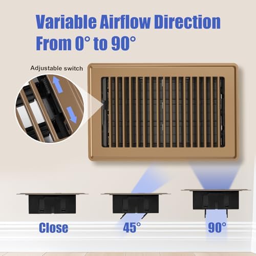 Floor Register 6x10, Heavy Duty Steel Vent Covers - Image 5