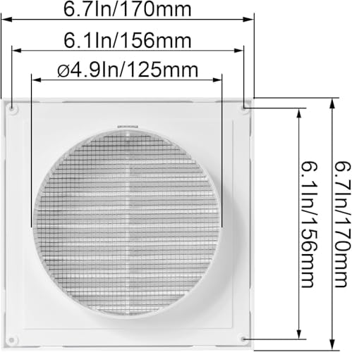 White 5'' Inch Ventilation Grille - Image 2