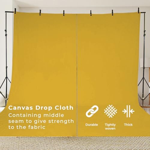 Canvas Drop Cloth for Painting 9x12 feet Pack of 1-8oz Painters Drop Cloths for - Image 7
