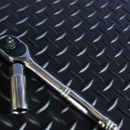 Workforce Vinyl Diamond Plate Commercial Grade Matting, Heavy Duty Floor Mat - Image 6