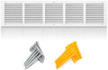 30"W x 6"H Steel Return Air Grille | HVAC White Rust-Resistant Vent Cover by Unknown
