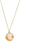 IBARA Women Gold Dianty Necklace Sun Crescent Moon Star Evil Eye Lock Lovely Heart Flower Butterfly Pearl Pendant Coin Necklaces 18K Gold CZ Diamond Filled Chain Boho Beach Simple Handmade Jewelry