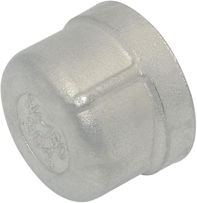 3/4" 0.75" Cap, NPT Female Threaded Cast Pipe Fitting, Stainless Steel 304 - Image 4