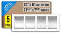 Fits 20x6 Duct Opening | Steel Return Air Grille by Handua | Vent Cover Grill by Handua