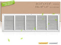 30x8 Steel Return Air Grille, HVAC Vent Cover Fits 30"W x 8"H Duct Opening by SmartSolutionsforHome