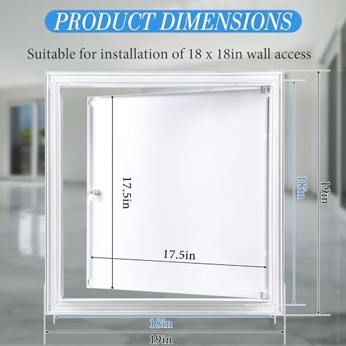 Gisafai Aluminum Access Panel for Drywall, 18 x 18 Inch - Image 6