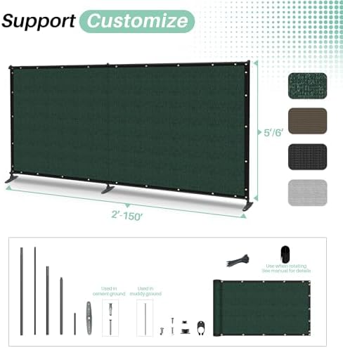 SunnyRoyal 6' x 100' Privacy Fence Screen Panel - Image 4