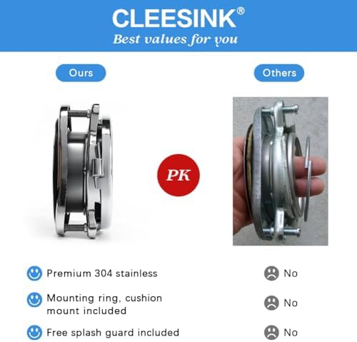 Garbage Disposal Flange, 3 Bolt Mount Stainless Steel Kitchen Sink Flange Kit - Image 3