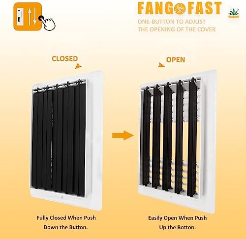 10x6 Inch FanGoFast Ceiling Register 3-Way Plastic Sidewall Ceiling Air Vent - Image 5