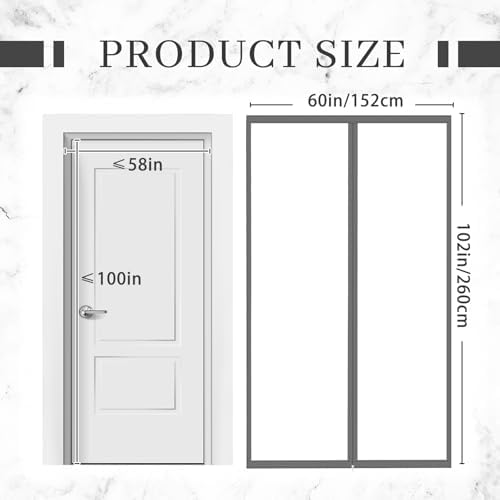 Amylove Zipper 60" x 102" Dust Barrier Door Temporary Wall Kit, 5 x 8.5 Ft - Image 2