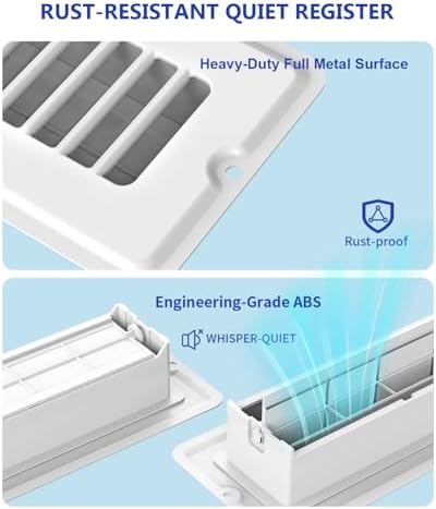 Floor Register 2x12, 1 Pack White Floor Vent - Image 5