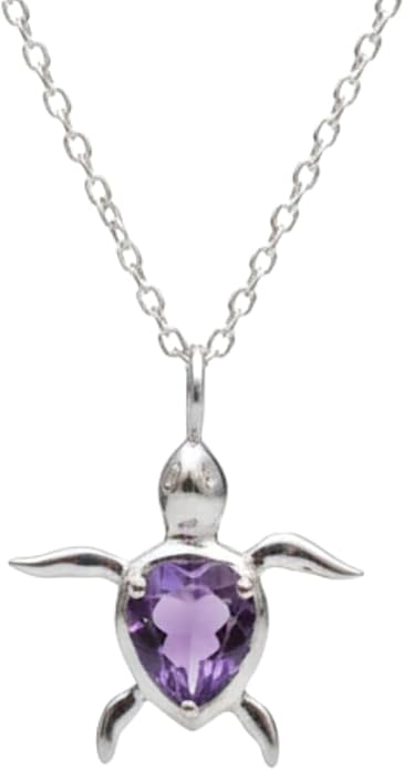 925 Sterling Silver Animal Pendant Necklace Collection for Women | Handmade Natural Gemstone Jewelry | Cat, Bee, Turtle & Bug Designs | Hypoallergenic Silver Necklace Gift for Her