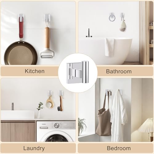 Lairuier Bathroom Hardware Set Polish Chrome, Towel Holder Set Wall Mounted - Image 5