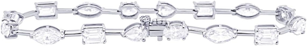 Houston Diamond District 2 to 28 Carat Lab Grown Diamond Classic Tennis Bracelet, 4-Prong Setting for Women (E-F Color, VS2-SI1 Clarity)