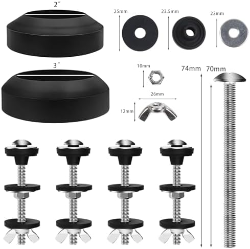 Universal Toilet Tank to Bowl Gaskets Kit, Fits Most 2-Inch and 3-Inch Leak - Image 2