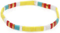 Sonateomber Tila Flat Beaded Stretch Bracelets for Women, Trendy Unique Colorful Square Beads Handmade Stack Bracelet Friendship Accessories Fashion Jewelry Gift