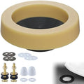 Hibbent Extra Thick Toilet Wax Ring Replacement Kit, Toilet Bolt Covers by Hibbent