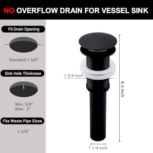 Bathroom Sink Drain Without Overflow - Image 5