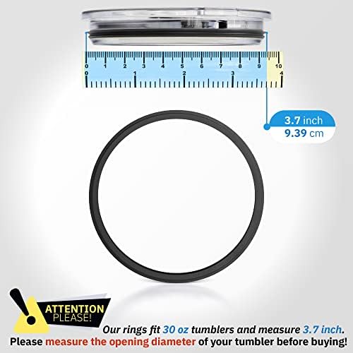 3 Pack - 30 oz Replacement Rubber Lid Ring, 3.7 Inch Diameter Gasket Seals - Image 2