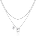 adoyi Valentines Day Gifts for Women Hers Dainty 14K Gold Plated Heart Initial Necklaces Layered Letter A-Z Pendant Necklace Stack Trendy Jewelry Birthday Valentines Day Gifts for Women Jewelry