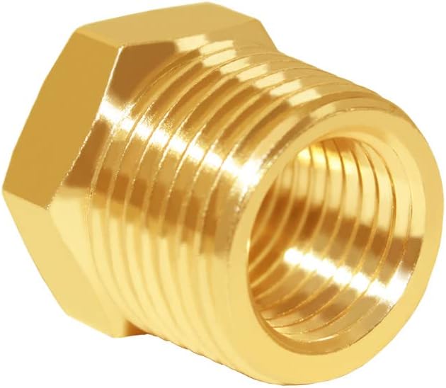 Hooshing 6PCS Brass Reducer Hex Bushing 3/8" NPT Male x 1/4" NPT Female | Heavy - Image 3