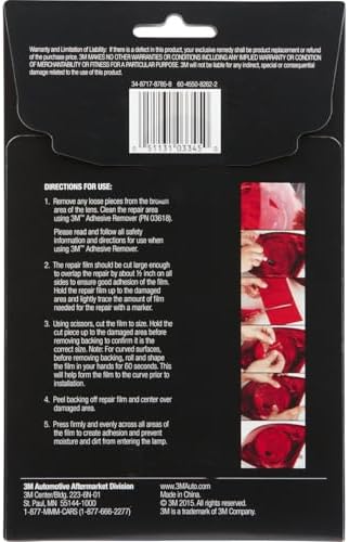 3M Auto High-Strength Lens Repair Film, 3.5 in x 7.75 in, Weatherproof & - Image 4